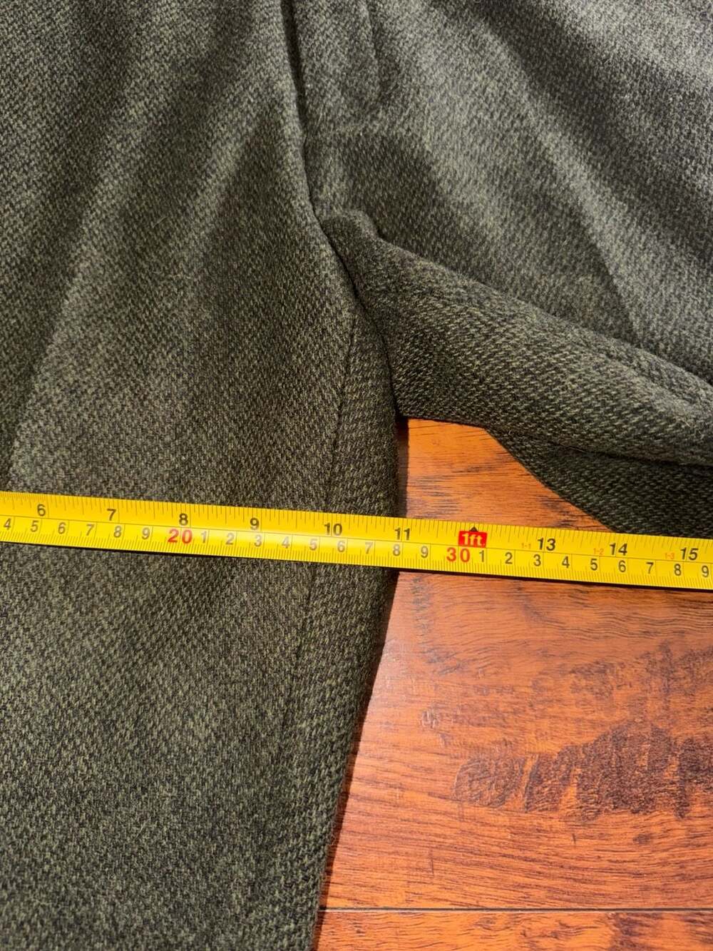 J.Crew Bowery Slim-fit Pant Size 33x32 Green Wool Blend - Picture 3 of 9